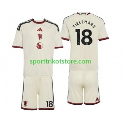 Manchester United Kinderset Ausweich trikot 2027-2028 Kurzarm Youri Tielemans 18