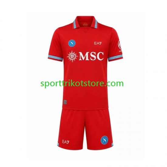 SSC Neaples Kinderset Ausweich trikot 2027-2028 Kurzarm