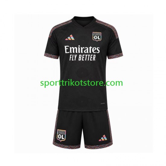 Olympique Lyon Kinderset Ausweich trikot 2027-2028 Kurzarm