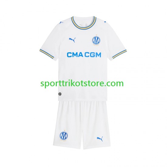 Olympique Marseille Kinderset Heim trikot 2027-2028 Kurzarm