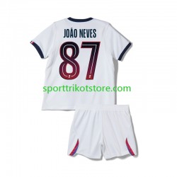 Paris Saint-Germain Kinderset Auswärts trikot 2027-2028 Kurzarm Joao Neves 87