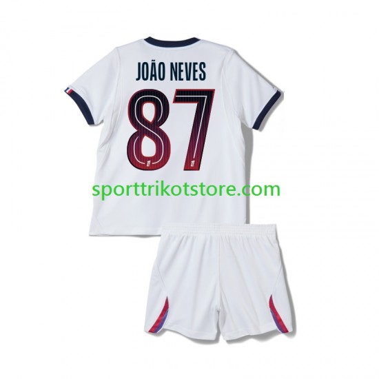 Paris Saint-Germain Kinderset Auswärts trikot 2027-2028 Kurzarm Joao Neves 87