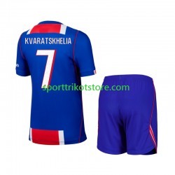 Paris Saint-Germain Kinderset Heim trikot 2027-2028 Kurzarm Khvicha Kvaratskhelia 7