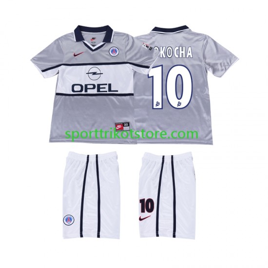 Retro Paris Saint-Germain Kinderset Auswärts trikot Kurzarm OKOCHA 10 2000 2001