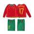 Retro Portugal Kinderset Heim trikot 2004 Langarm Cristiano Ronaldo 17