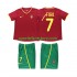 Retro Portugal Kinderset Heim trikot Kurzarm FIGO 7 2002