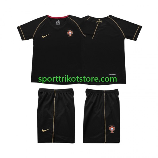 Retro Portugal Kinderset Auswärts trikot 2006 Kurzarm