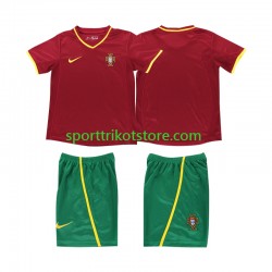 Retro Portugal Kinderset Heim trikot Kurzarm 2002