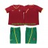 Retro Portugal Kinderset Heim trikot Kurzarm 2002