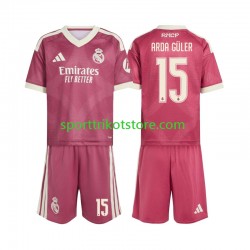 Real Madrid Kinderset Ausweich trikot 2027-2028 Kurzarm Arda Guler 15