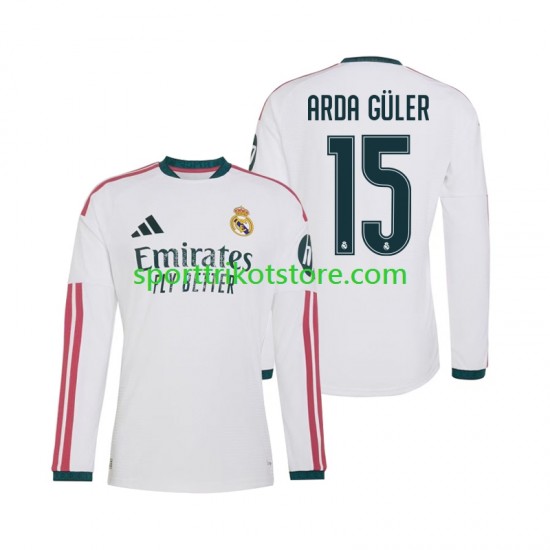 Real Madrid Herren Heim trikot 2027-2028 Langarm Arda Guler 15