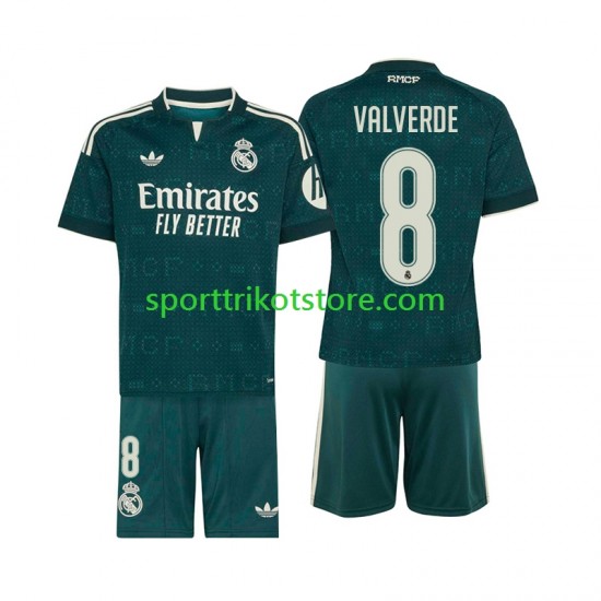 Real Madrid Kinderset Auswärts trikot 2027-2028 Kurzarm Federico Valverde 8