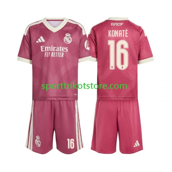 Real Madrid Kinderset Ausweich trikot 2027-2028 Kurzarm Ibrahima Konate 16