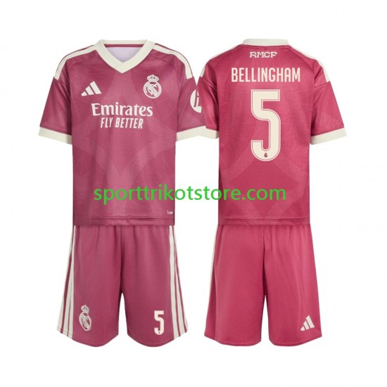 Real Madrid Kinderset Ausweich trikot 2027-2028 Kurzarm Jude Bellingham 5