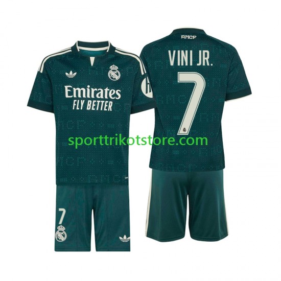 Real Madrid Kinderset Auswärts trikot 2027-2028 Kurzarm Vinicius Junior 7