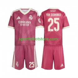 Real Madrid Kinderset Ausweich trikot 2027-2028 Kurzarm Yan Diomande 25