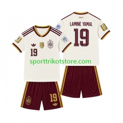 Spanien Kinderset Auswärts trikot 2027-2028 Kurzarm 2-star Lamine Yamal 19