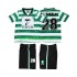 Retro Sporting CP Kinderset Heim trikot 1999 Kurzarm Cristiano Ronaldo 28 2000