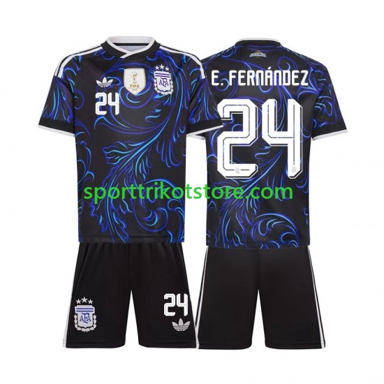 Argentinien Kinderset Auswärts trikot WM 2026 Kurzarm Enzo Fernandez 24