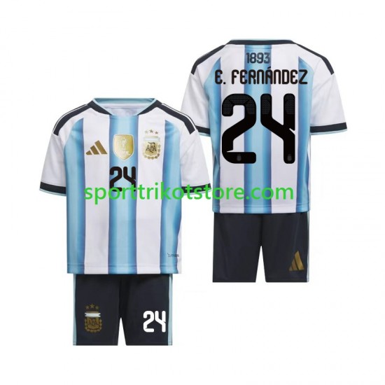 Argentinien Kinderset Heim trikot WM 2026 Kurzarm Enzo Fernandez 24