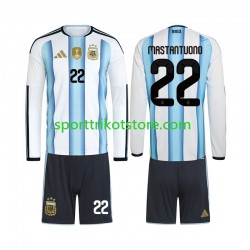 Argentinien Kinderset Heim trikot WM 2026 Langarm Franco Mastantuono 22