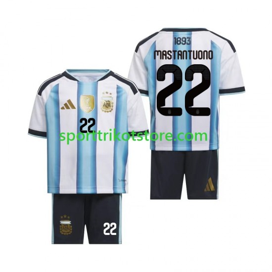 Argentinien Kinderset Heim trikot WM 2026 Kurzarm Franco Mastantuono 22