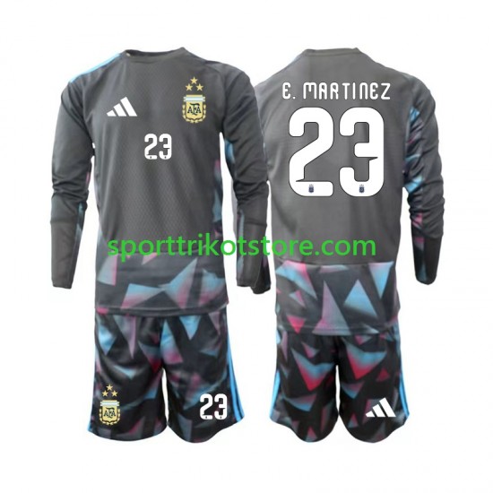 Argentinien Kinderset Heim trikot WM 2026 Langarm Torwart Emiliano Martinez 23