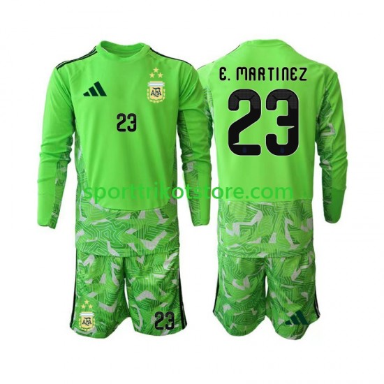 Argentinien Kinderset Ausweich trikot WM 2026 Langarm Torwart Emiliano Martinez 23