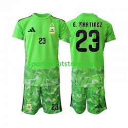Argentinien Kinderset Ausweich trikot WM 2026 Kurzarm Torwart Emiliano Martinez 23