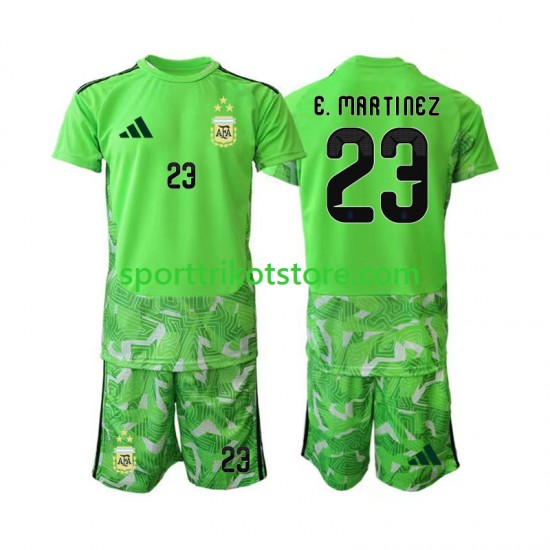 Argentinien Kinderset Ausweich trikot WM 2026 Kurzarm Torwart Emiliano Martinez 23