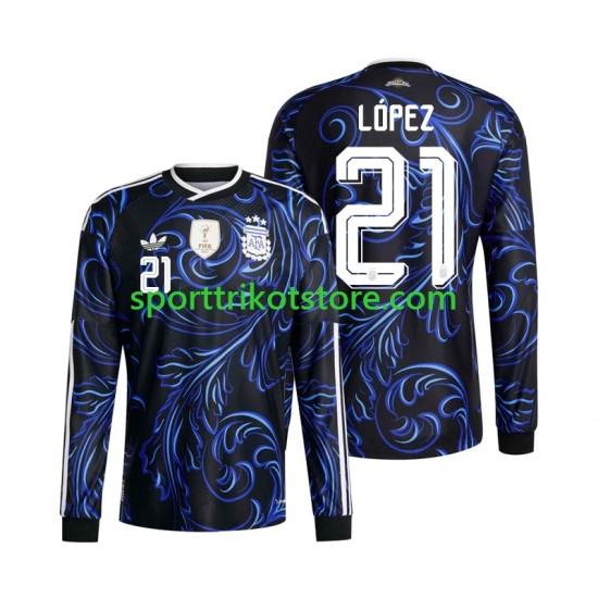 Argentinien Herren Auswärts trikot WM 2026 Langarm Jose Manuel Lopez 21