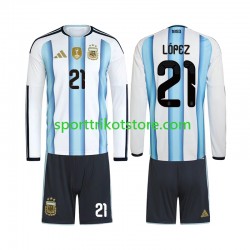 Argentinien Kinderset Heim trikot WM 2026 Langarm Jose Manuel Lopez 21