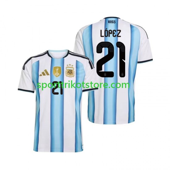 Argentinien Herren Heim trikot WM 2026 Kurzarm Jose Manuel Lopez 21
