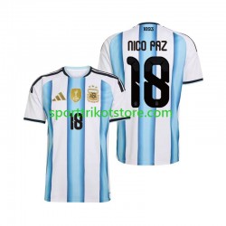 Argentinien Herren Heim trikot WM 2026 Kurzarm Nico Paz 18