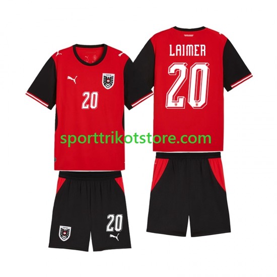 Österreich Kinderset Heim trikot WM 2026 Kurzarm Konrad Laimer 20