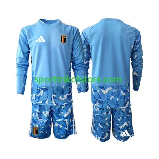 Belgien Kinderset Heim trikot WM 2026 Langarm Torwart