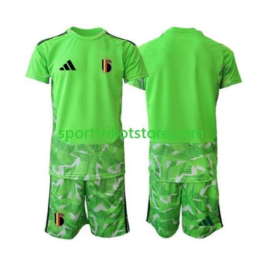 Belgien Kinderset Ausweich trikot WM 2026 Kurzarm Torwart