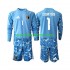 Belgien Kinderset Heim trikot WM 2026 Langarm Torwart Thibaut Courtois 1