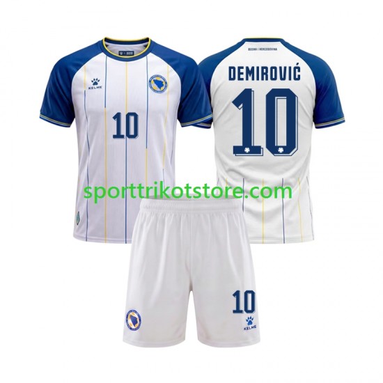 Bosnien und Herzegowina Kinderset Auswärts trikot WM 2026 Kurzarm Ermedin Demirovic 10