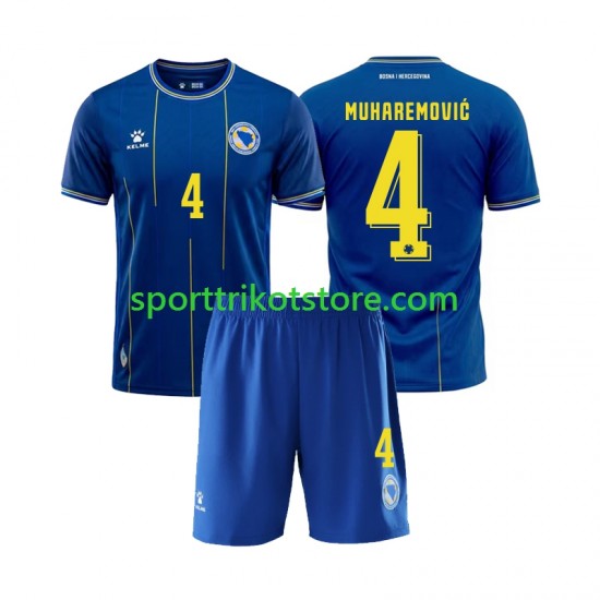 Bosnien und Herzegowina Kinderset Heim trikot WM 2026 Kurzarm Tarik Muharemovic 4