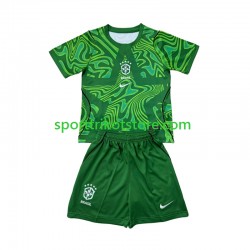 Brasilien Kinderset Auswärts trikot WM 2026 Kurzarm Torwart