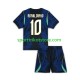 Brasilien Kinderset Auswärts trikot WM 2026 Kurzarm Ronaldinho 10