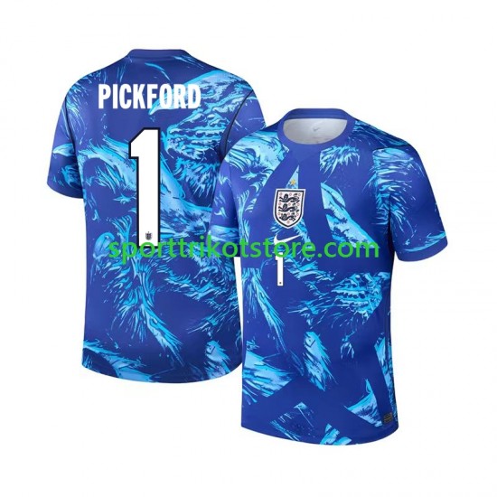 England Herren Ausweich trikot WM 2026 Kurzarm Torwart Jordan Pickford 1