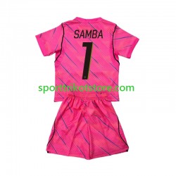 Frankreich Kinderset Auswärts trikot WM 2026 Kurzarm Torwart Brice Samba 1