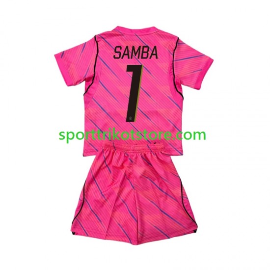 Frankreich Kinderset Auswärts trikot WM 2026 Kurzarm Torwart Brice Samba 1