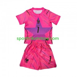 Frankreich Kinderset Auswärts trikot WM 2026 Kurzarm Torwart Brice Samba 1
