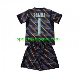 Frankreich Kinderset Heim trikot WM 2026 Kurzarm Torwart Brice Samba 1
