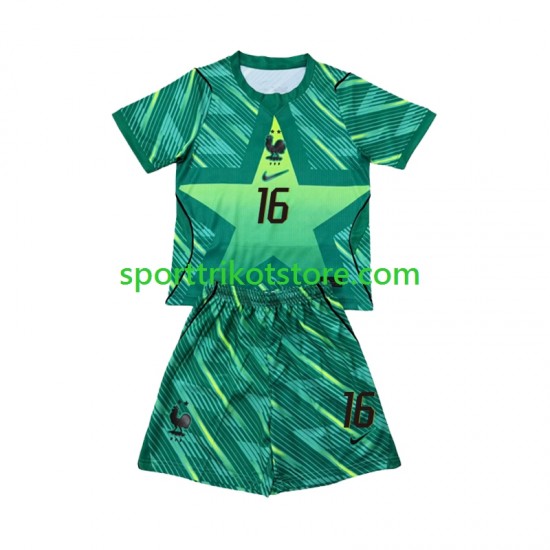 Frankreich Kinderset Ausweich trikot WM 2026 Kurzarm Torwart Mike Maignan 16