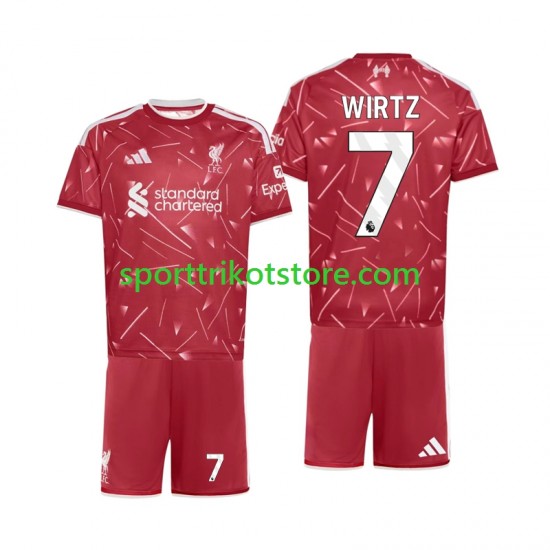 Liverpool Kinderset Heim trikot 2027-2028 Kurzarm Florian Wirtz 7