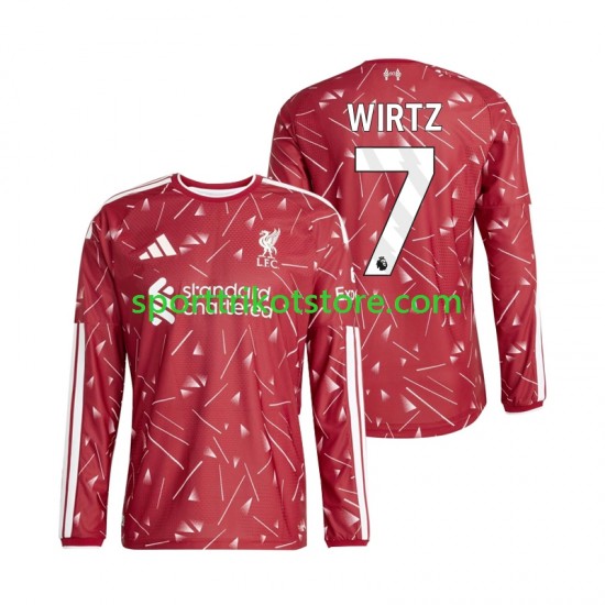 Liverpool Herren Heim trikot 2027-2028 Langarm Florian Wirtz 7